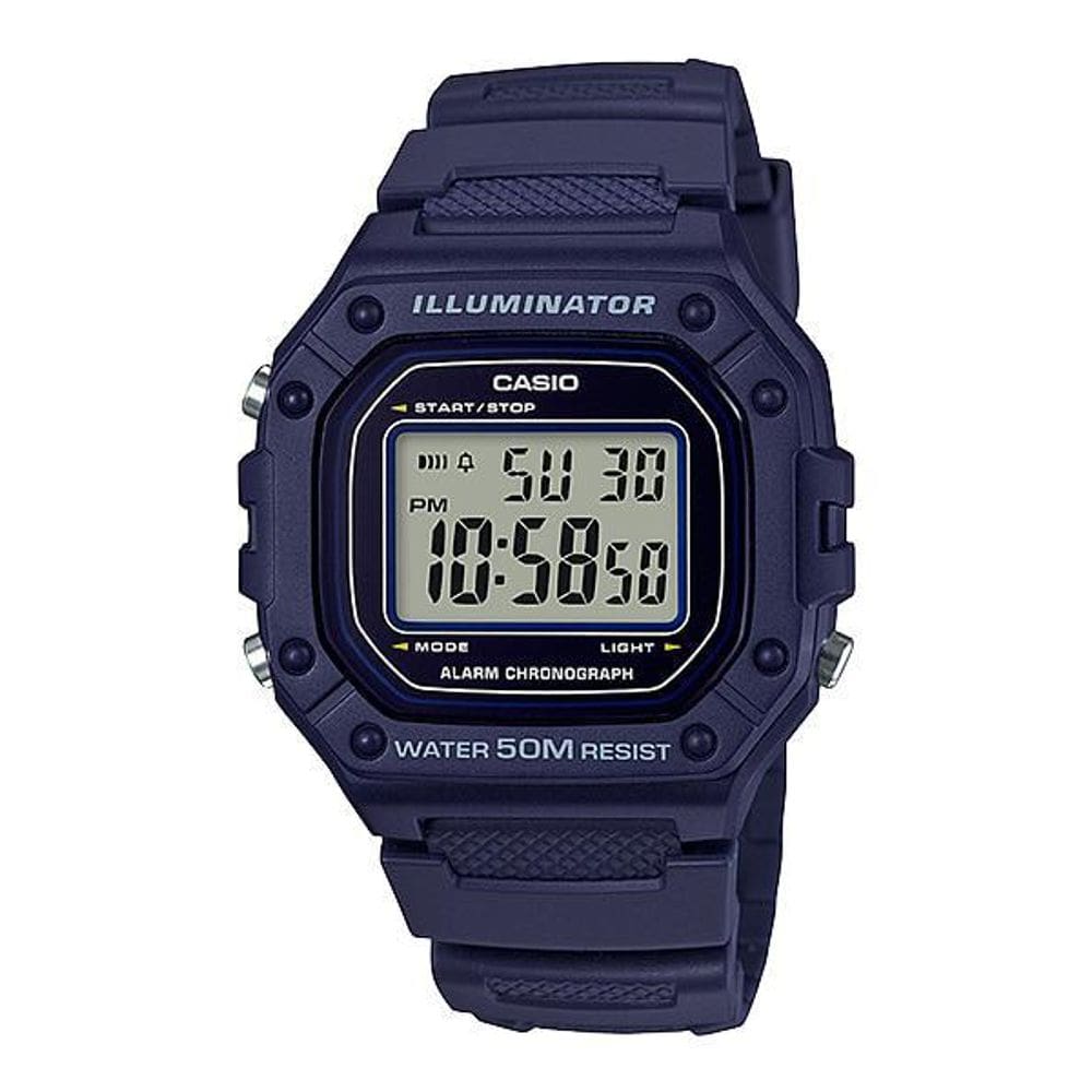 Relógio Masculino Casio Digital Azul Standard W-218H-2Avdf