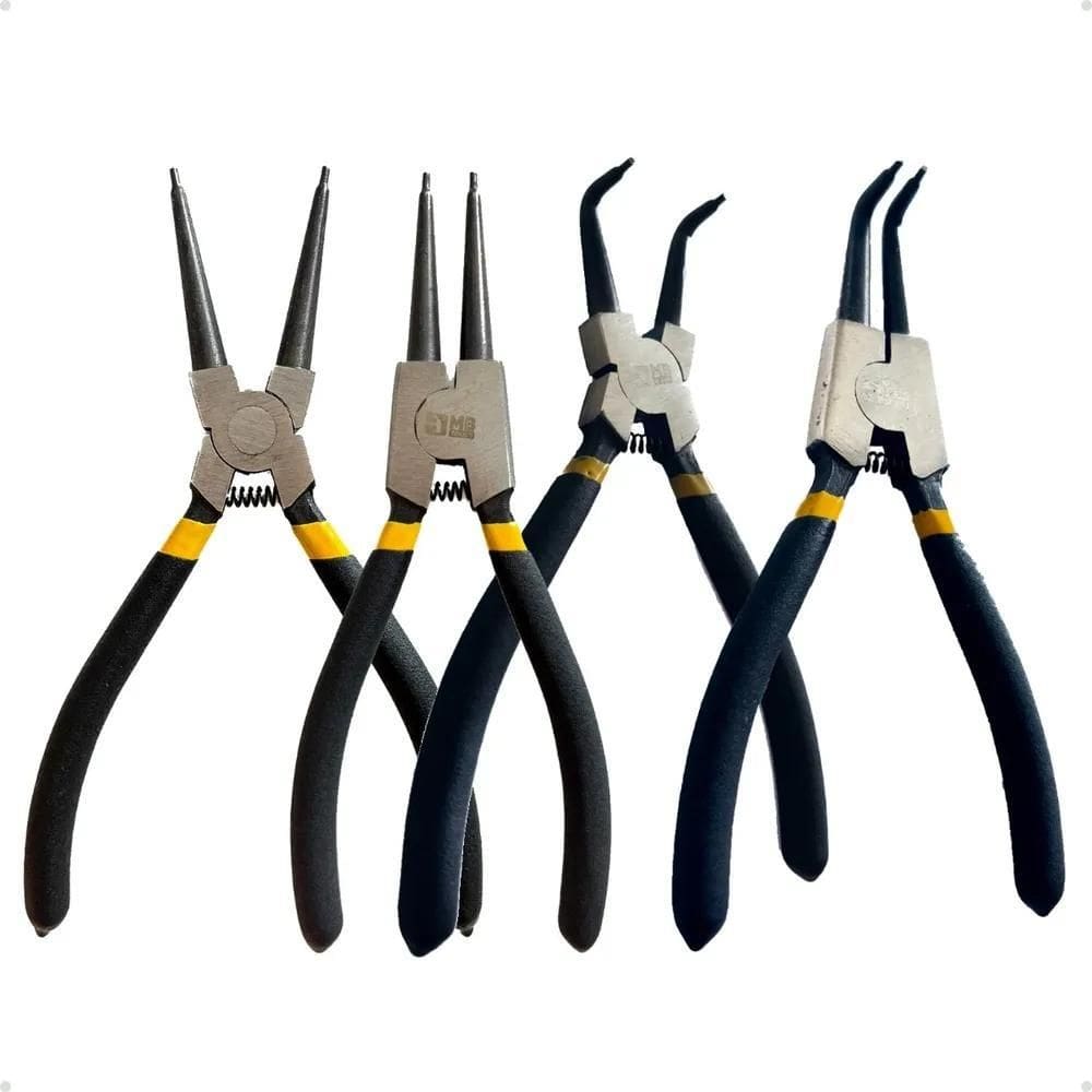 2X Alicate Anéis Elástico Interno Externo Curvo Reto 4 Pç 7