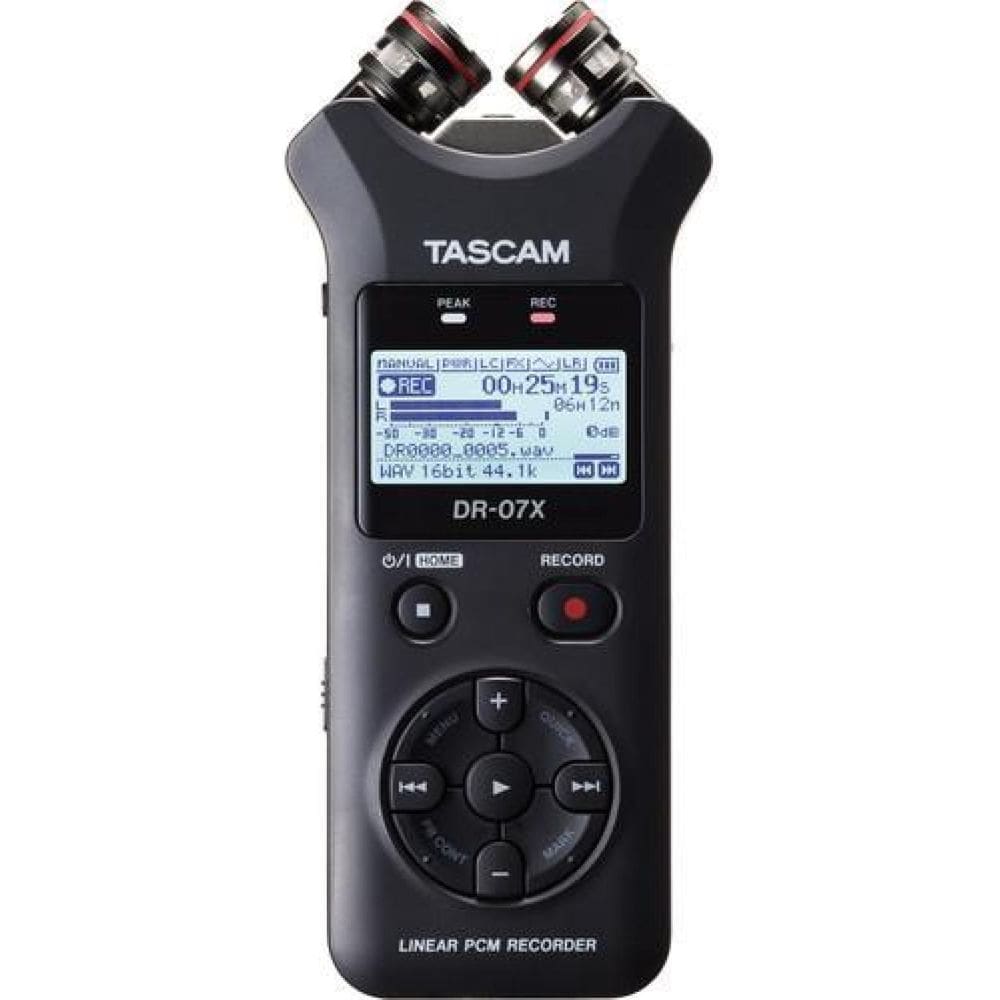 Gravador Áudio Portátil Tascam Dr-07X Microfone Ajustável