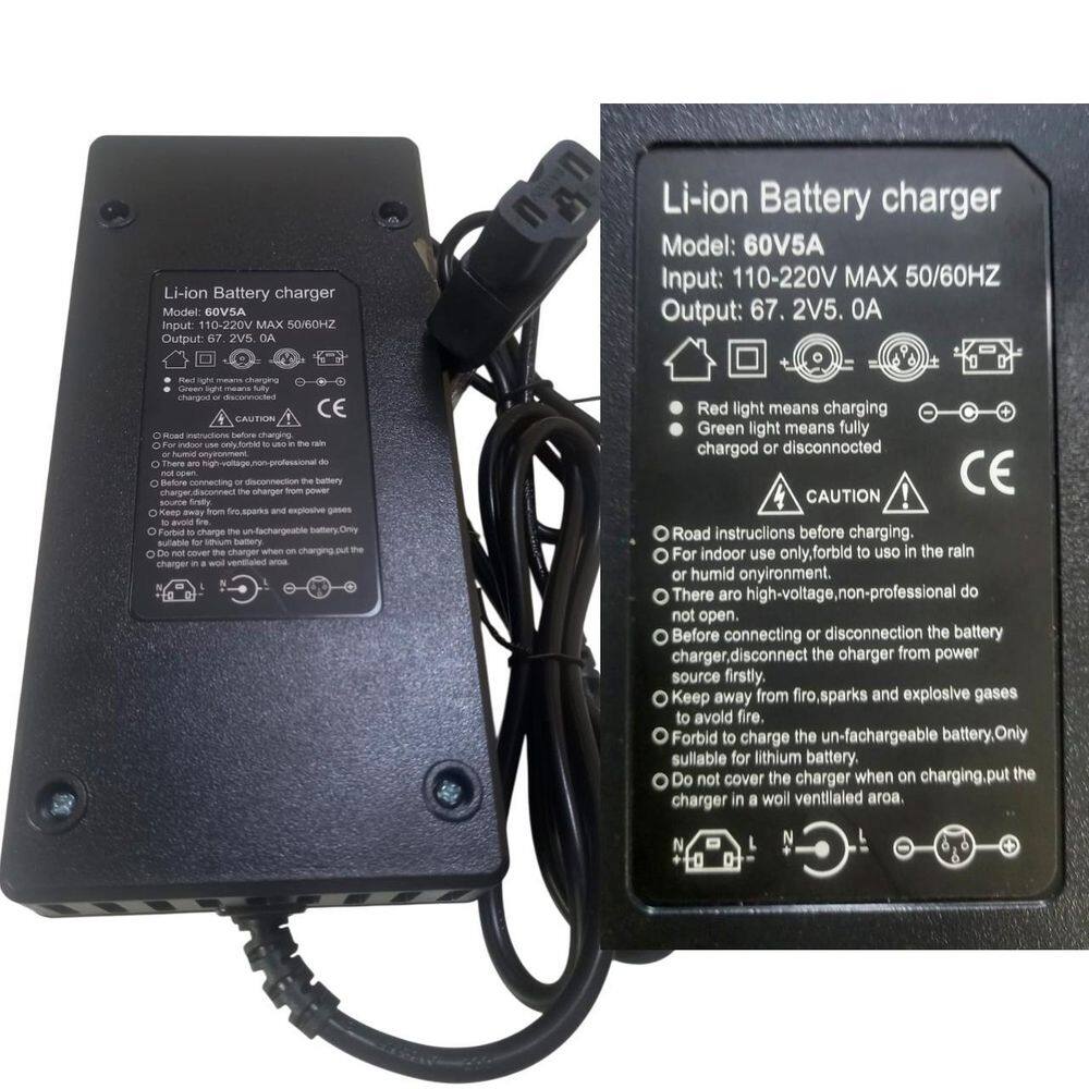 Fonte Carregador 67.2V 2A 60V5A Para Chopper Goo Wehawk