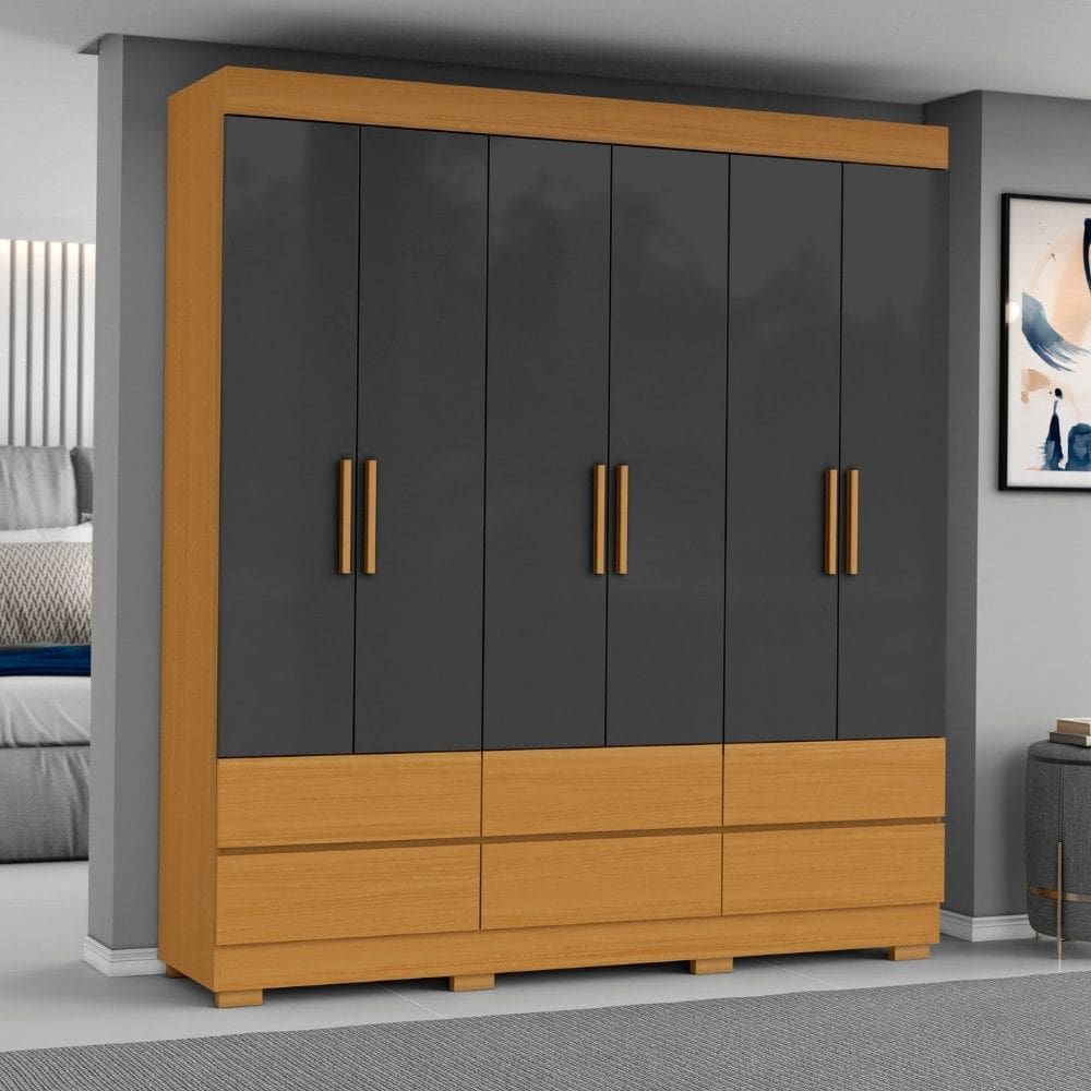 Cômoda 6 Gavetas 2 Portas Class Luciane