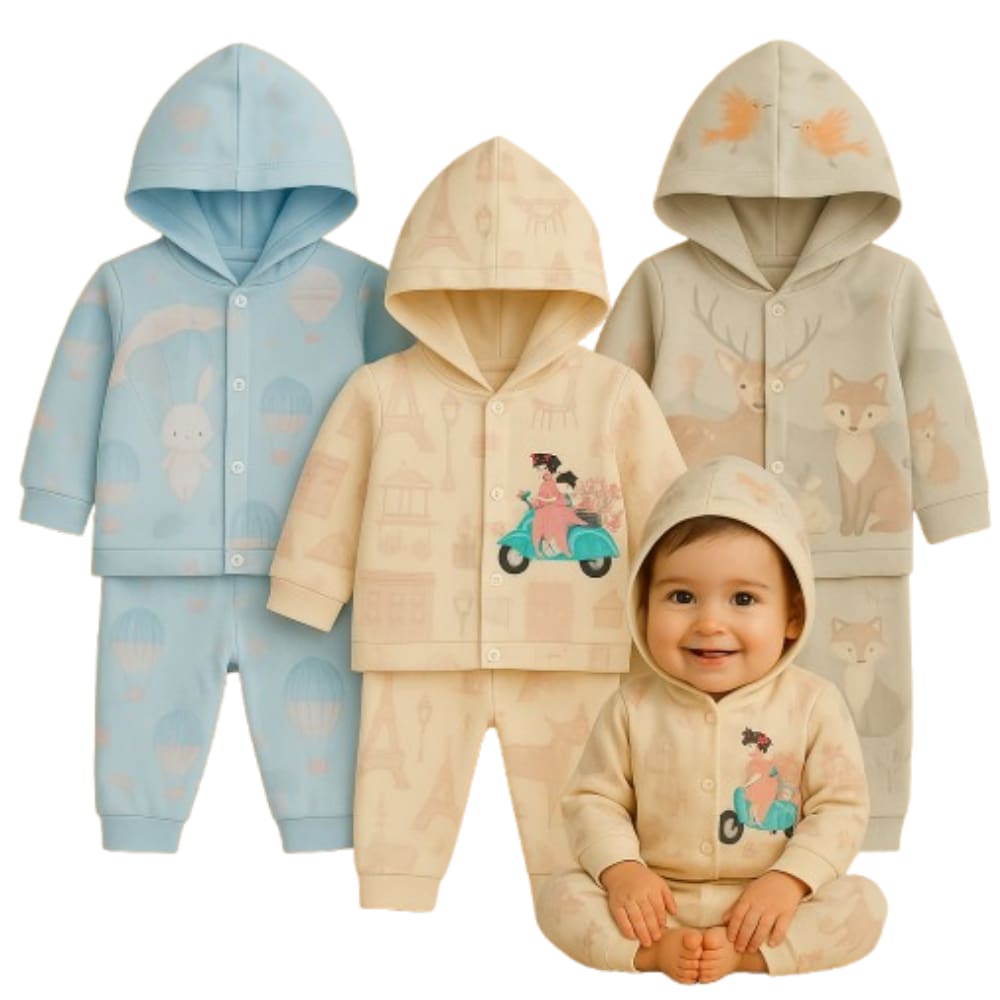 Kit 03 Conjuntos Estampa Digital Infantil Roupa Bebê Inverno