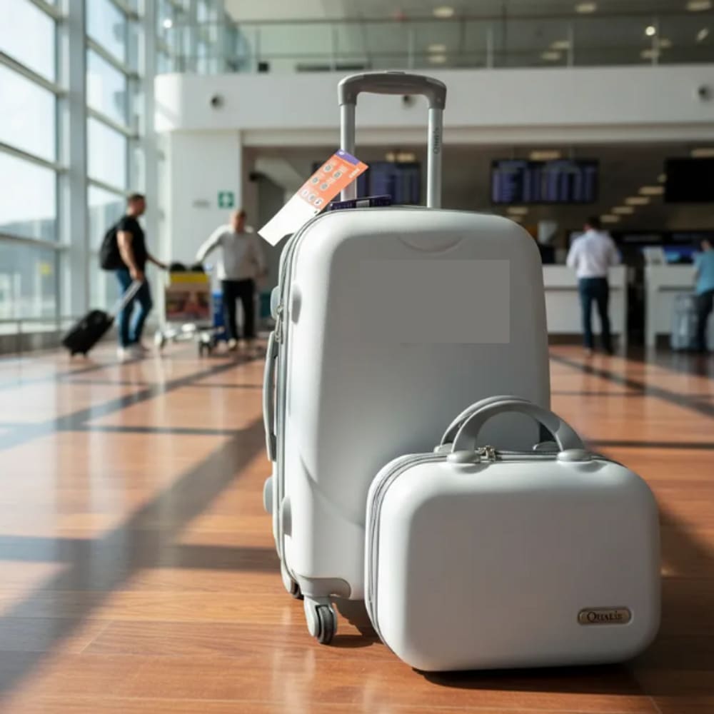 Mala de Viagem Pequena 10kg Bordo Com Frasqueira Abs Rodinhas Expansiva 360º Qualis