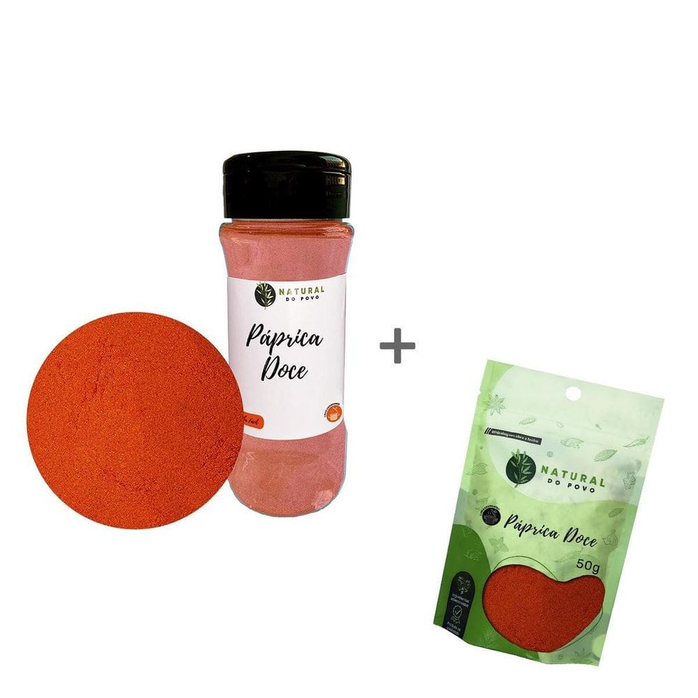 Tempero Páprica Doce Kit Premium Pote Dosador + Refil 60G