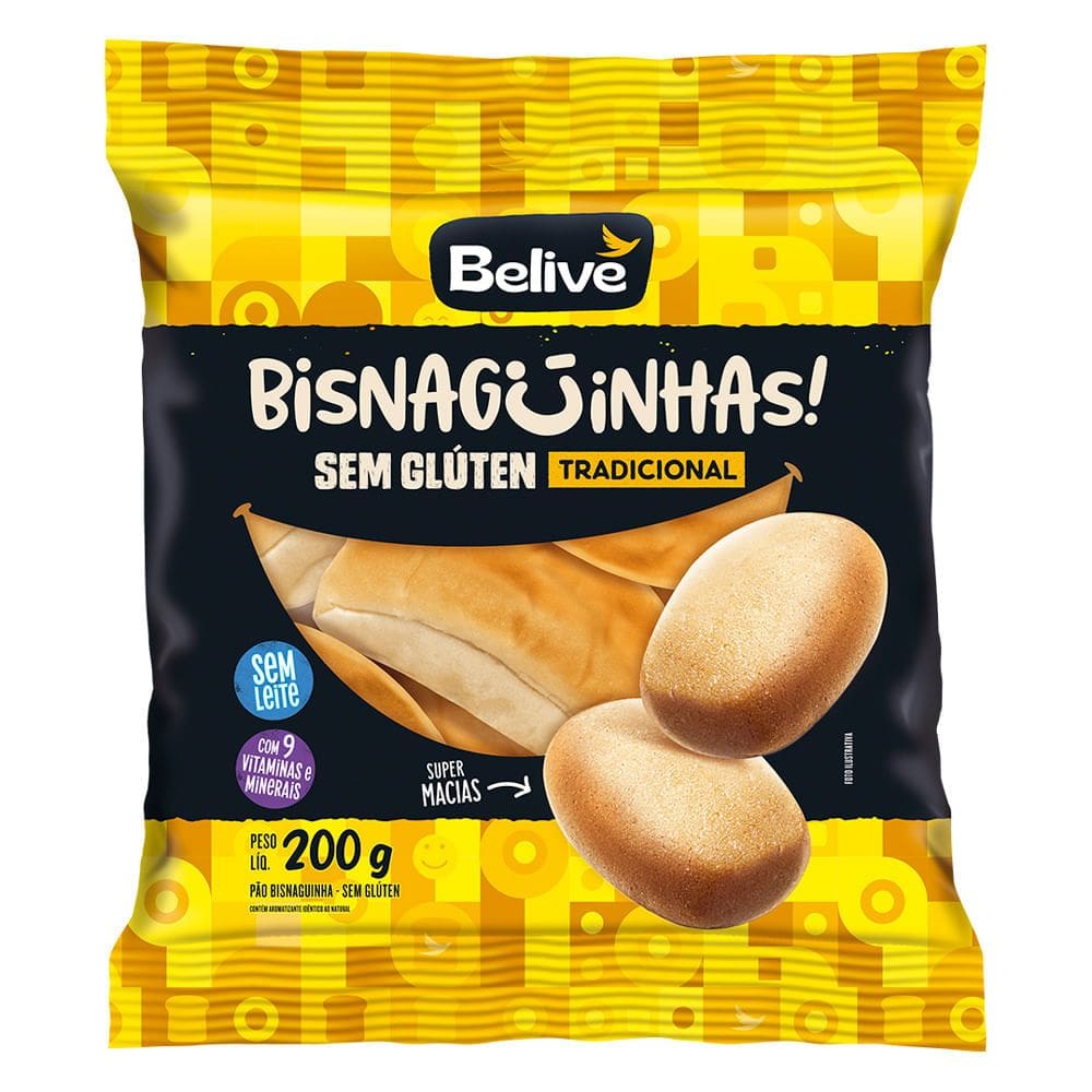 Bisnaguinhas Belive Tradicional Sem Glúten 200g