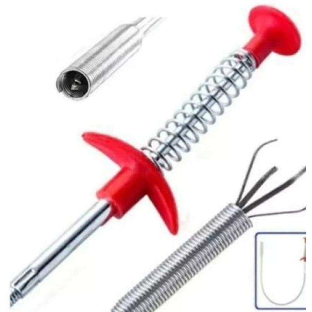 Pegador Peças Flexível Com Garras Limpa Desentupidor - 90Cm