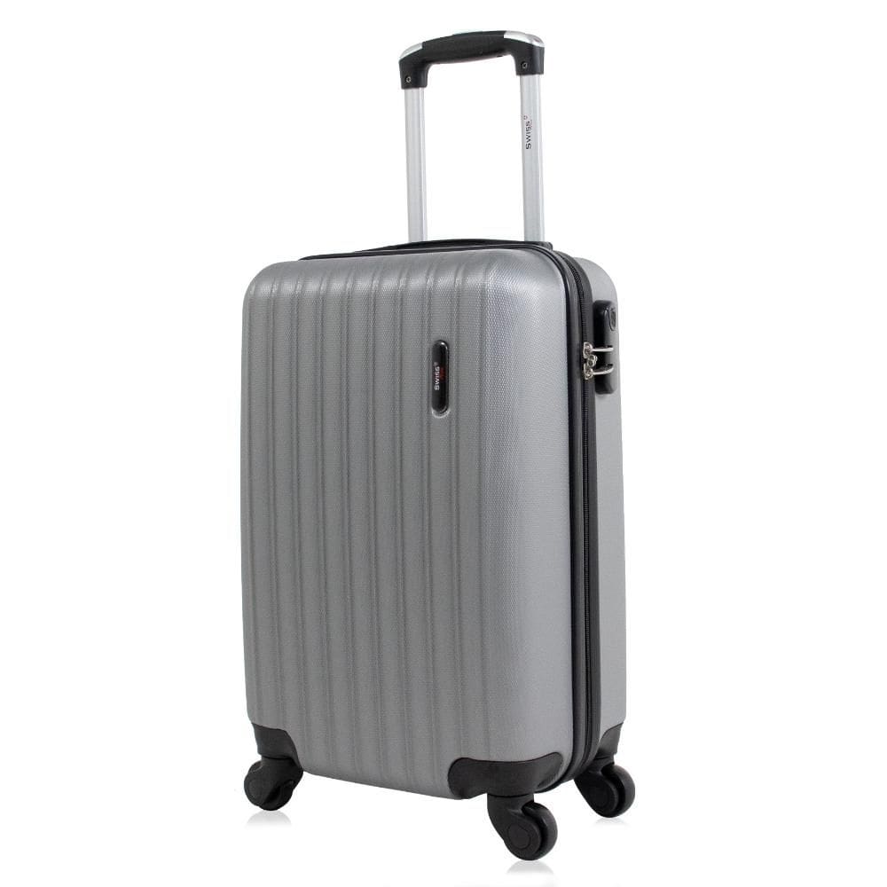 Mala de viagem bordo pequena 10kg Londres Swiss Move Prata