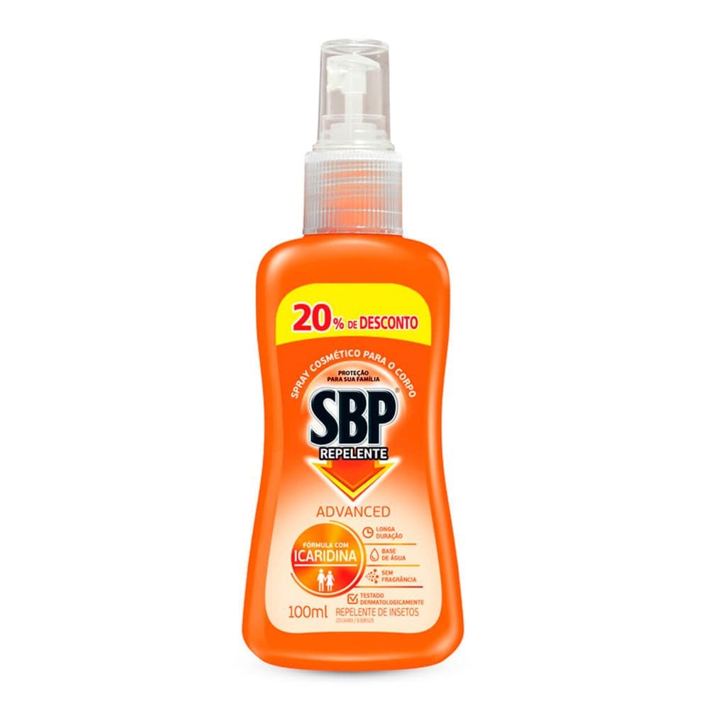 Repelente SBP Advanced com Icaridina Spray 20% Desconto 100ml