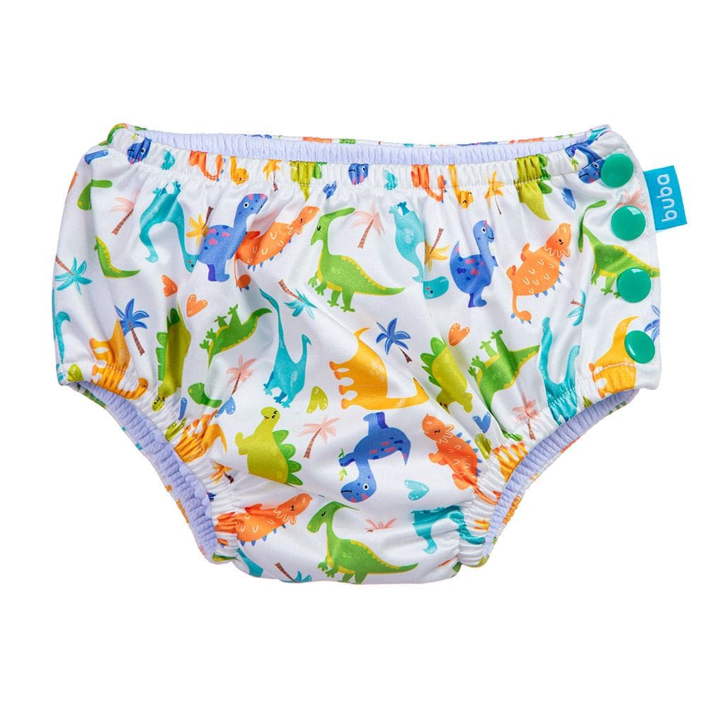 Sunga de Banho com Fralda Reutilizável Buba Dinossauro Tamanho M de 10 A 12kg 1 Unidade