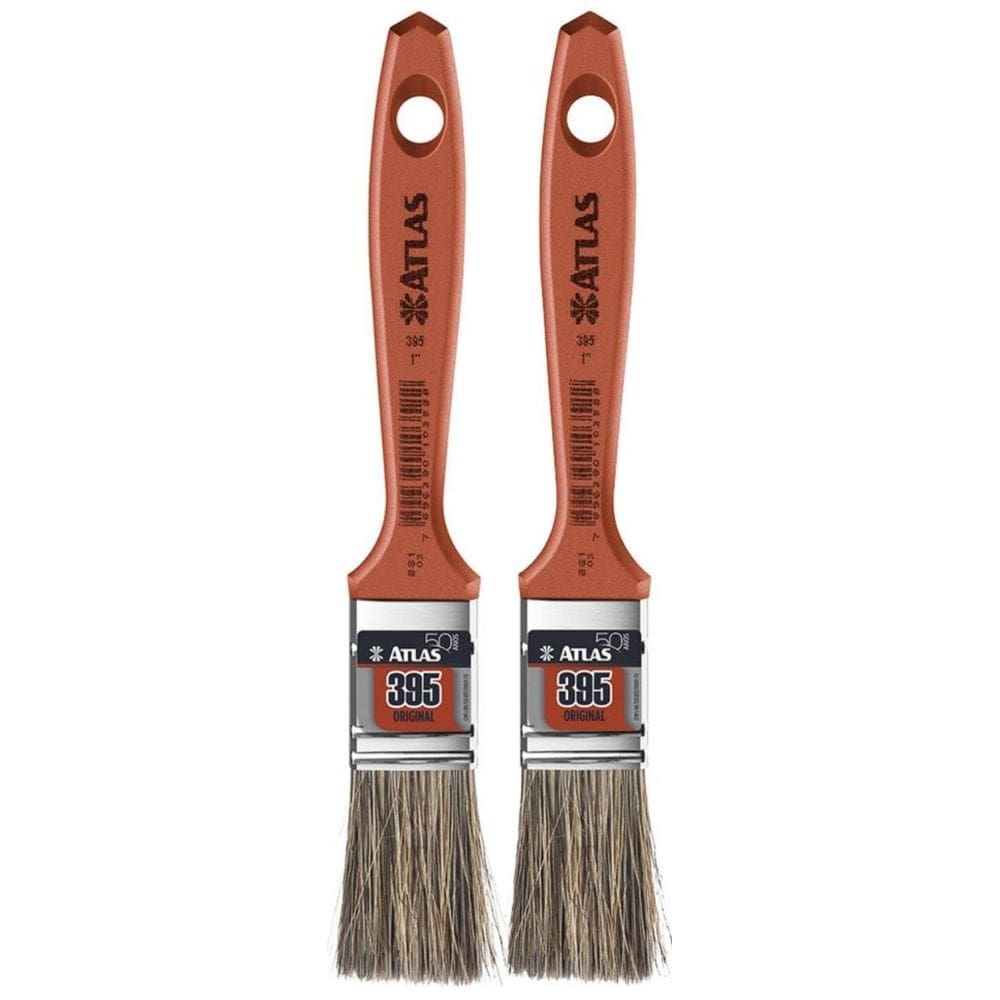 Pincel Trincha 25Mm Cerdas Gris Latéx E Acrílica Kit 04Un