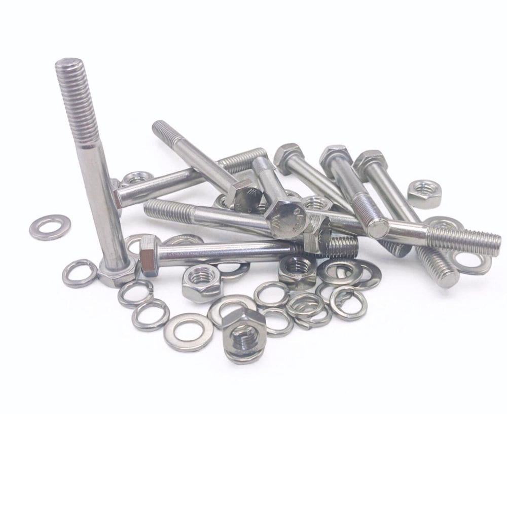 Kit 5 Parafusos Meia Rosca Parcial Sextavado Inox M1060Mm