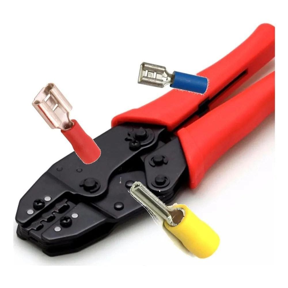 2X Alicate Prensa Terminal Pre Isolado Faston 2,5-6,0Mm Mod.
