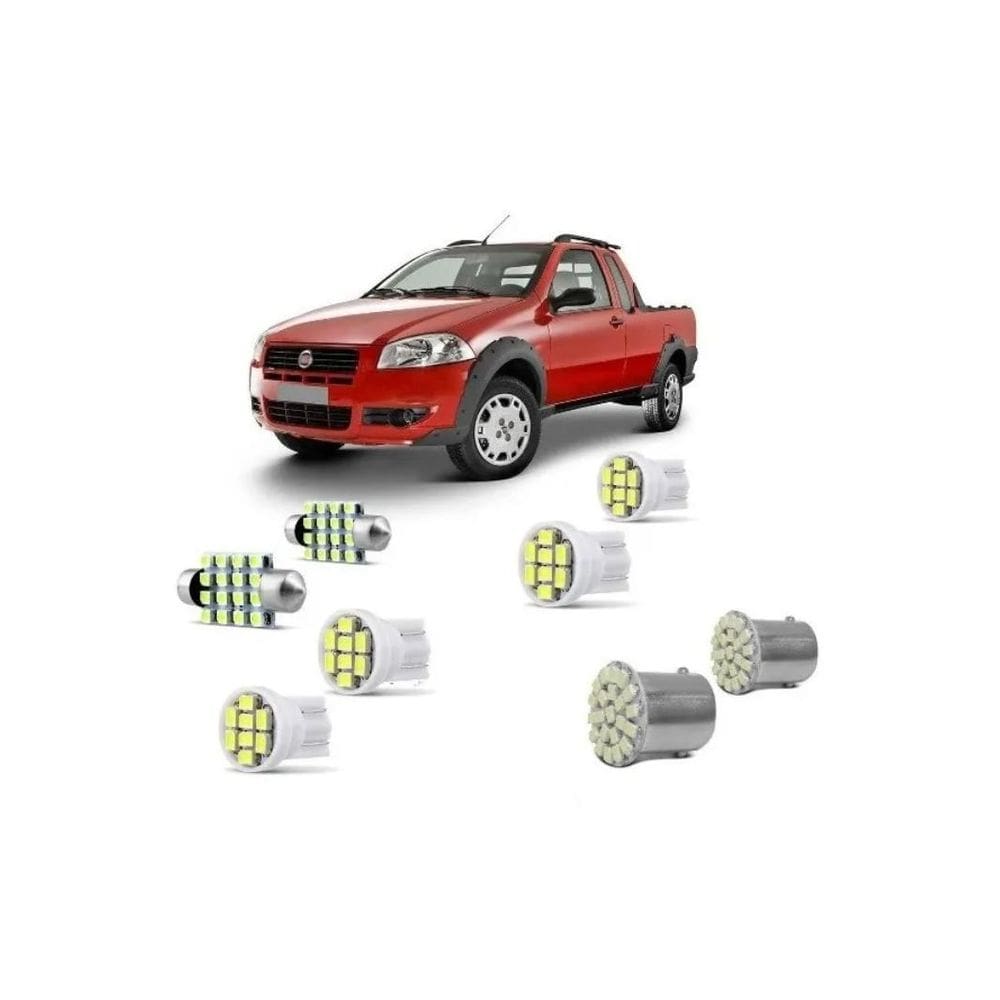 Kit Lâmpada Led Fiat Strada 2009 2010 2011 2012 2013