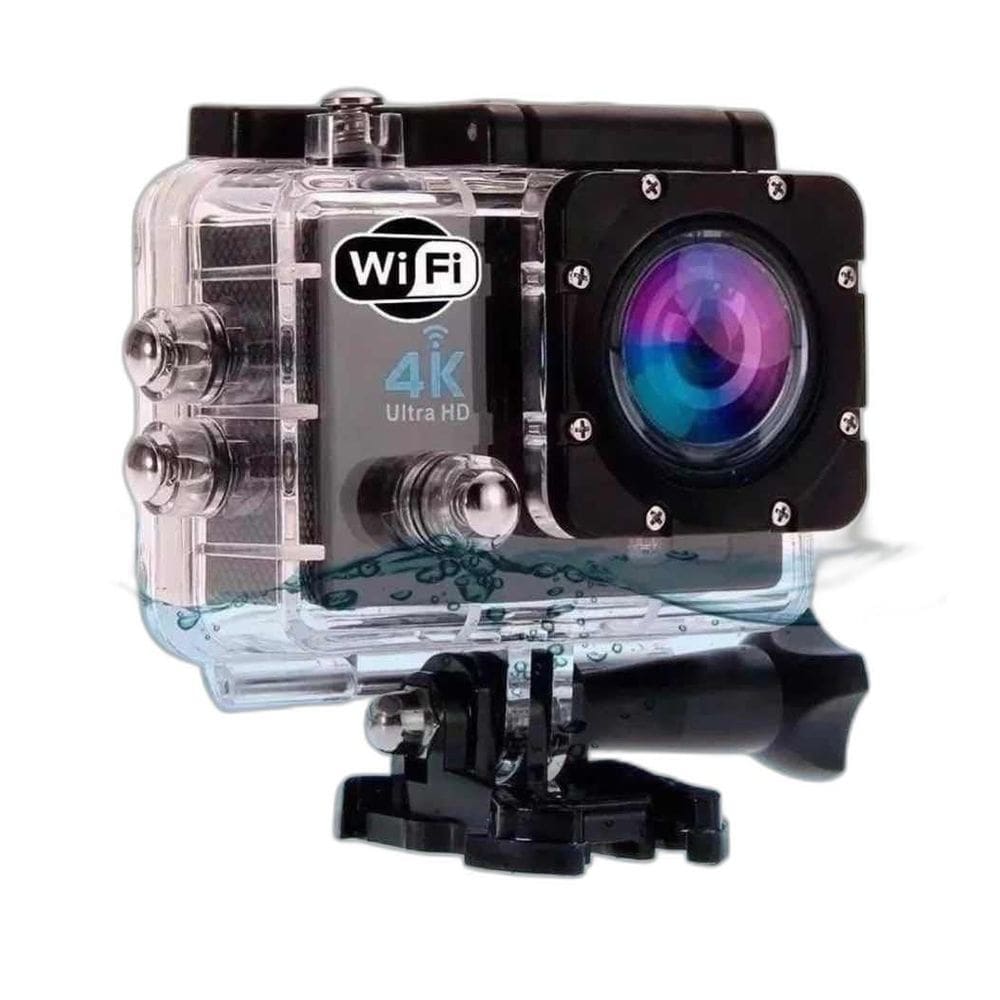 Câmera Ultra Hd 4K Wifi Com Suporte Para Esportes Radicais