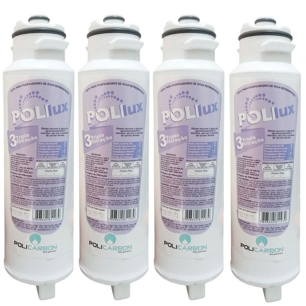 Kit 4 Filtro Refil Electrolux Pa 10N/20G/25G/30G/40G