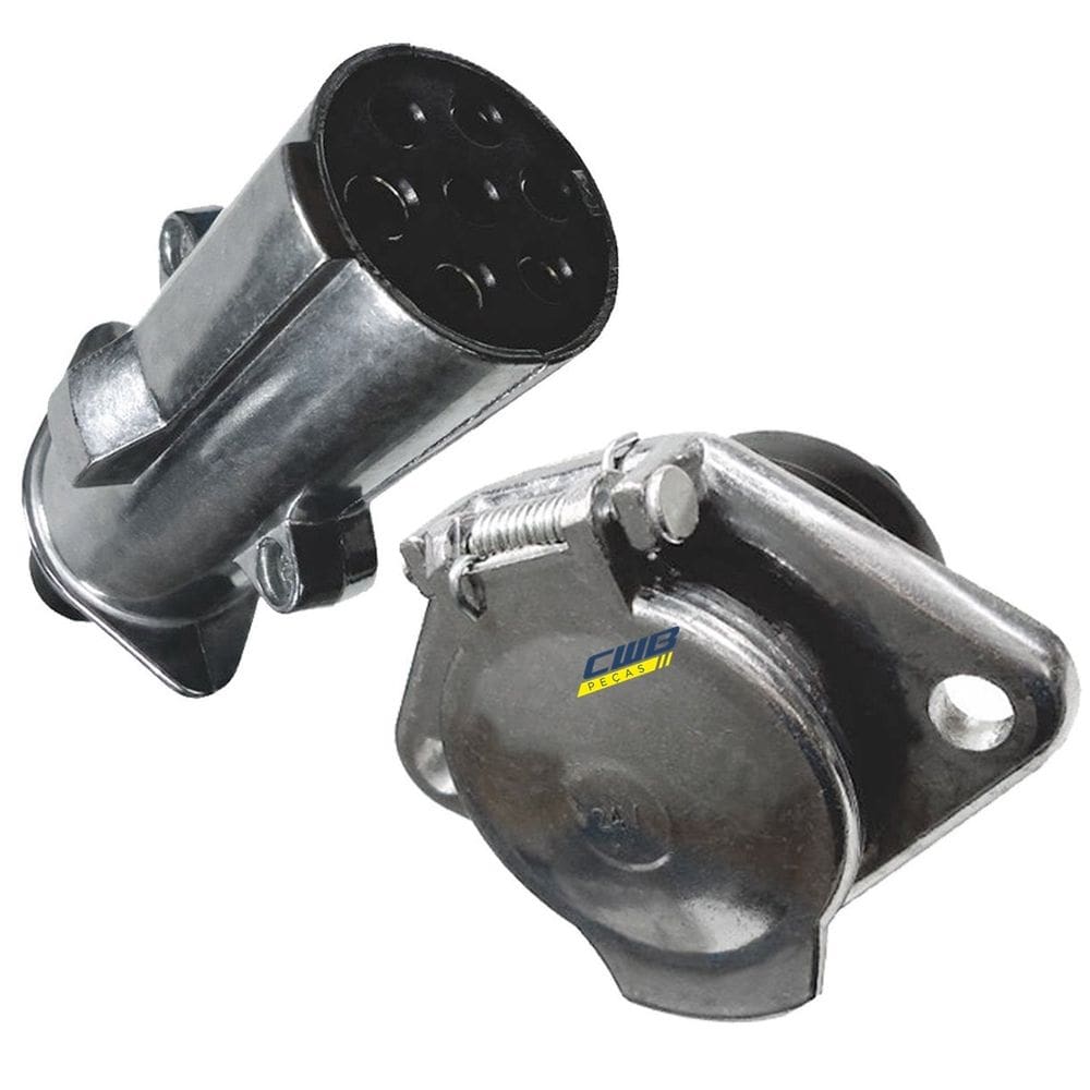 Conjunto Tomada De Engate Fixa E Móvel 7 Polos Dni 8324