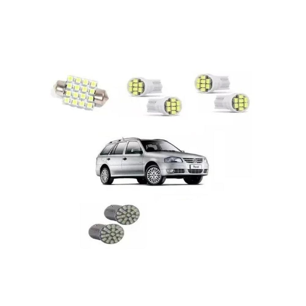 Kit Led Pingo Torpedo Gol Parati Vw Farolete Placa Teto Ré