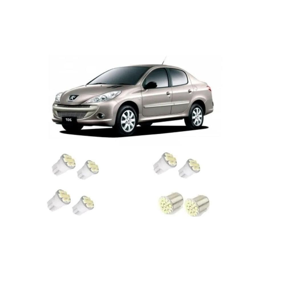 Kit Led Leds Pingo Peugeout 207 Passion Farolete Placa