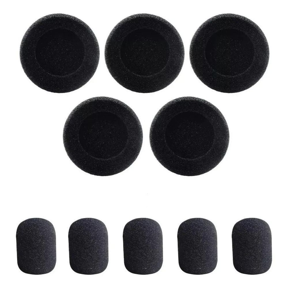 2X Kit C/10 Espumas Headset Intelbras Chs55 Hsb50 Plantronic