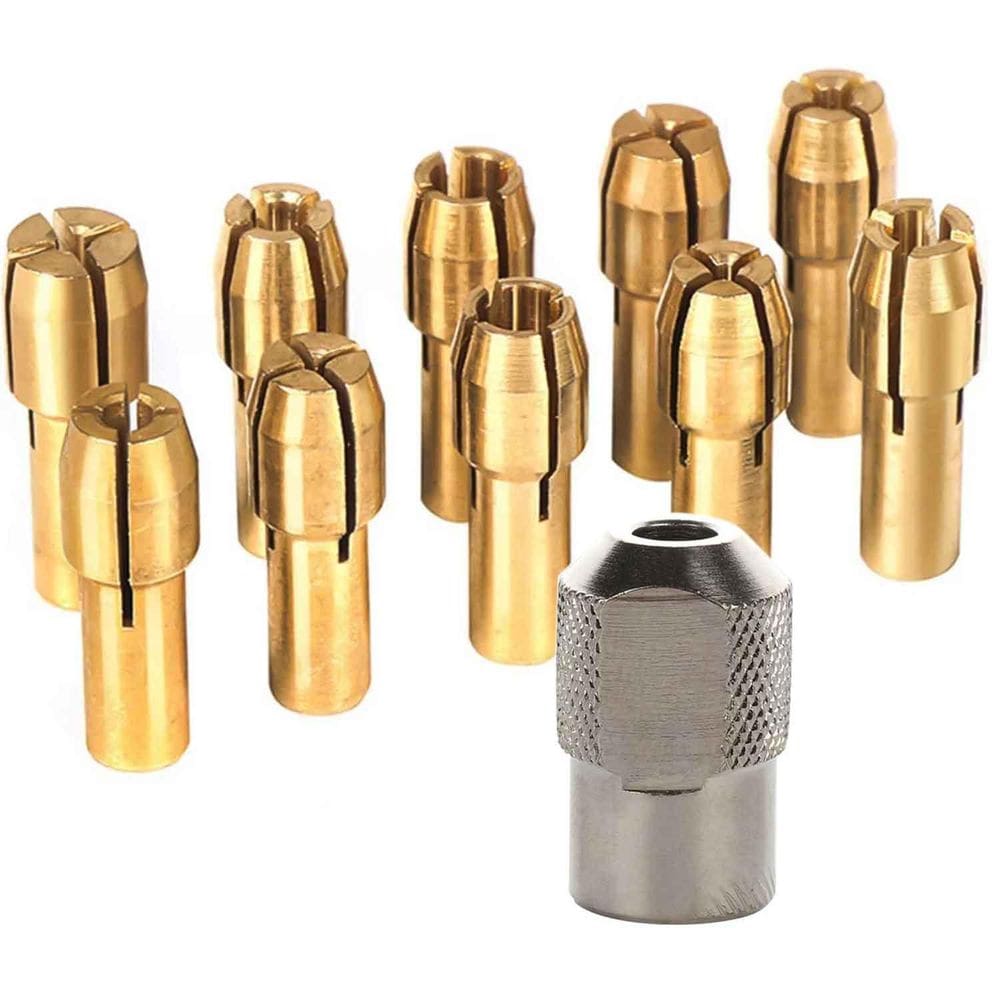 Kit 10 Pinças Para Micro Retífica Cauda 4,8Mm Com Mandril M8