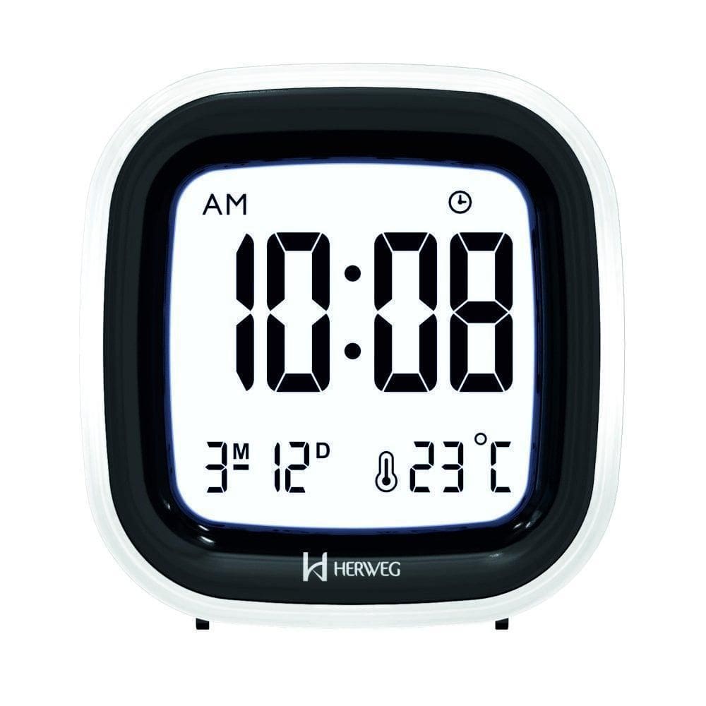Despertador Digital Preto Herweg 2995