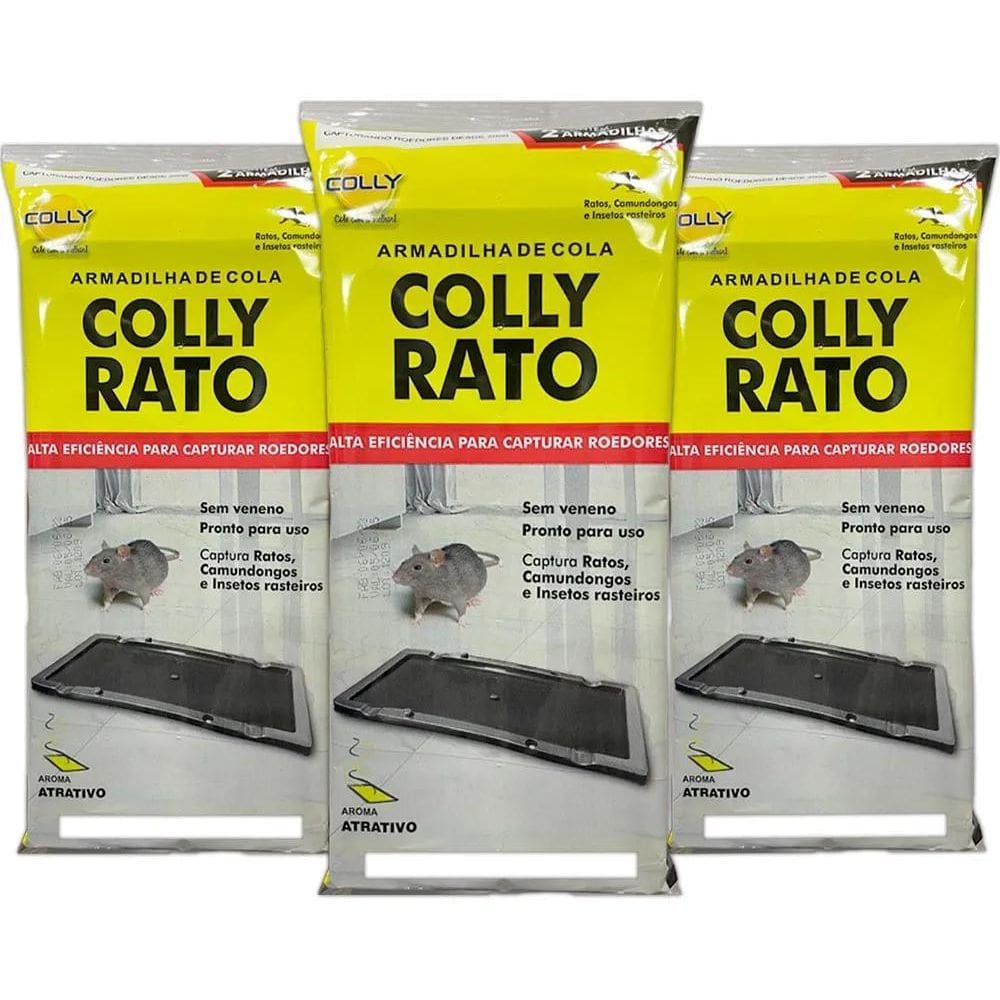 2X Placa Pega Segura Rato Grande 6 Armadilha Super Colante