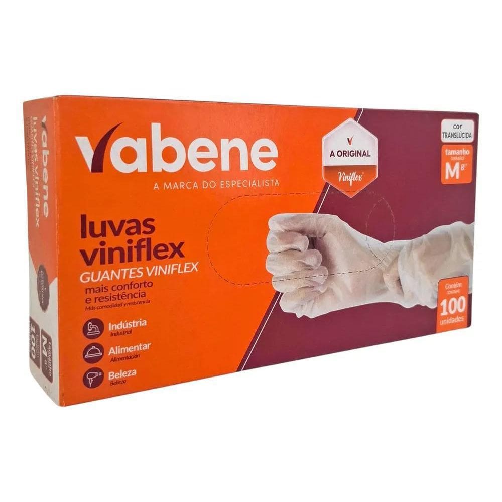 Luvas Viniflex Vabene M  100 Un  Toque Seda - Proteção E Sen