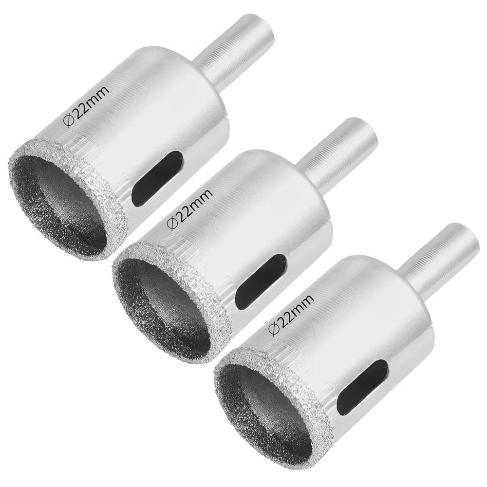 Serra Copo Diamantada 22Mm Porcelanato Vidro Mármore 03 Un