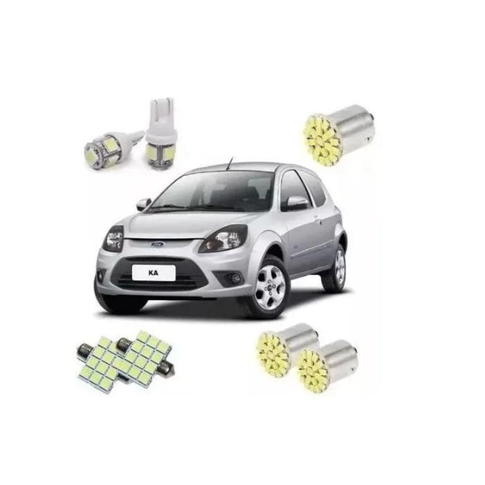 Kit Lâmpadas Led Ford Ka 08 Até 13 Super Branca Xenon Top