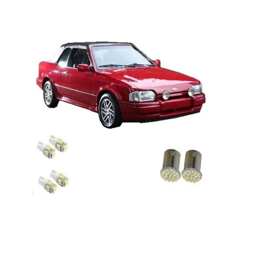 Kit Lâmpadas Ford Escort Lanterna Placa Ré 1983 A 1995