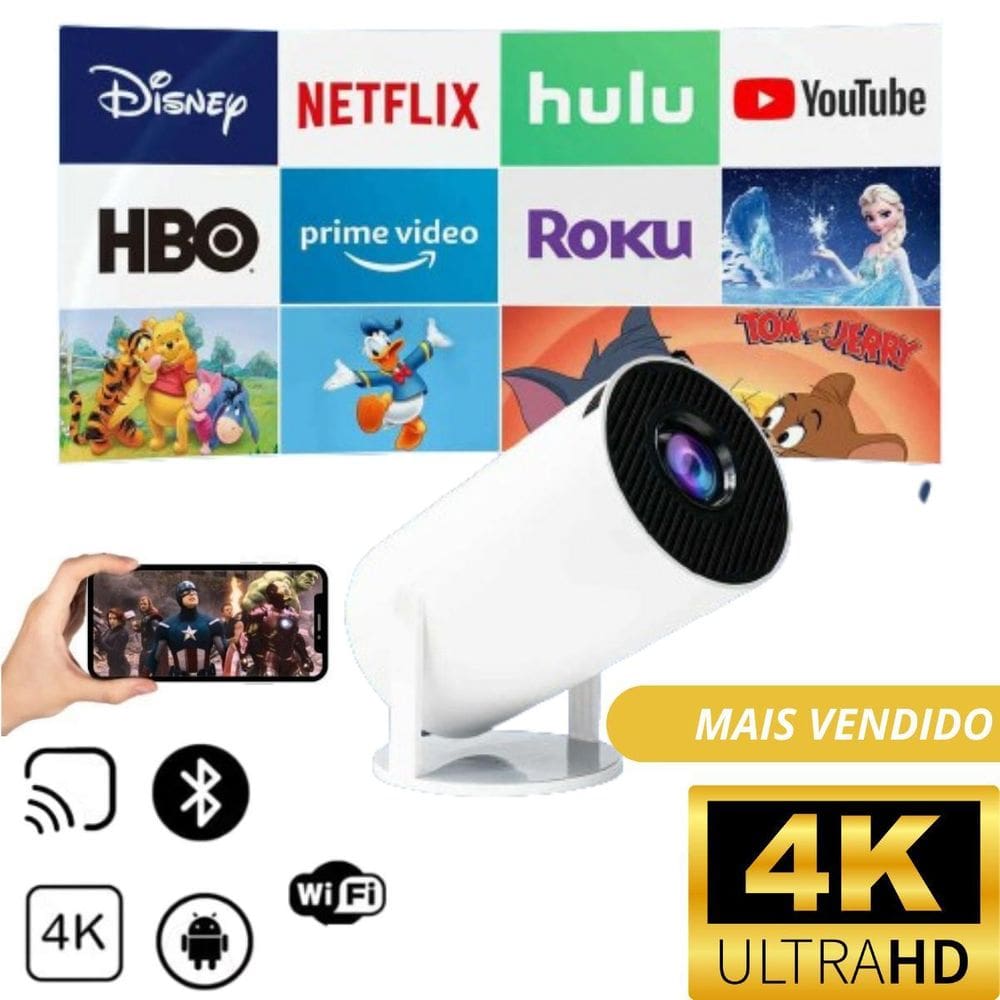 Projetor Smart Tv Integrada Ideal Para Sala Pequena