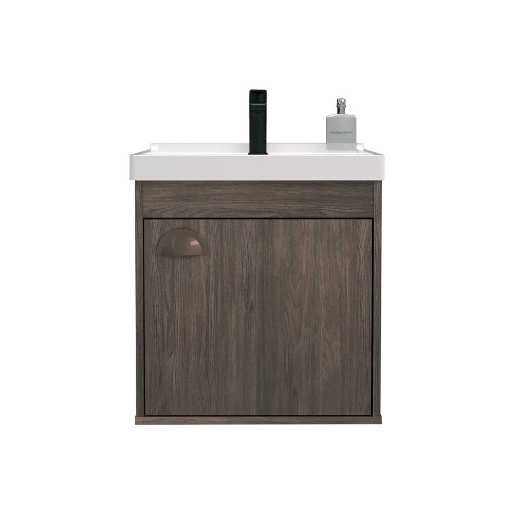 Gabinete Banheiro Em Mdf E Cuba - Cremona Marrom 40Cm