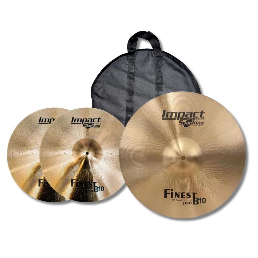 Kit 14 Hit-Hat + 16 Crash Impact Finest Spanking + Bag Nylon