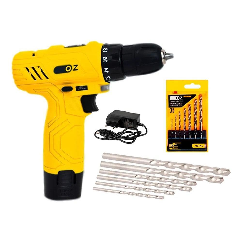 2X Parafusadeira Furadeira Bateria 12V Bivolt + Acessorios