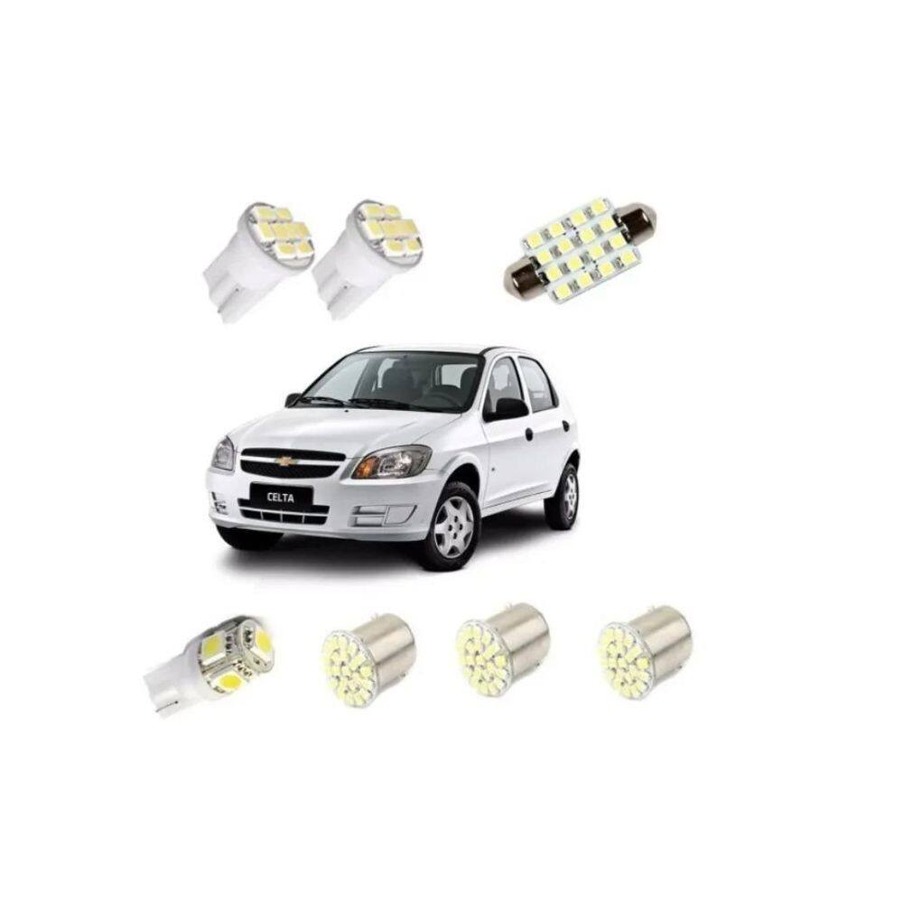 Chevrolet Celta Gm Kit Lâmpada Led Prisma Luz Lanterna Teto