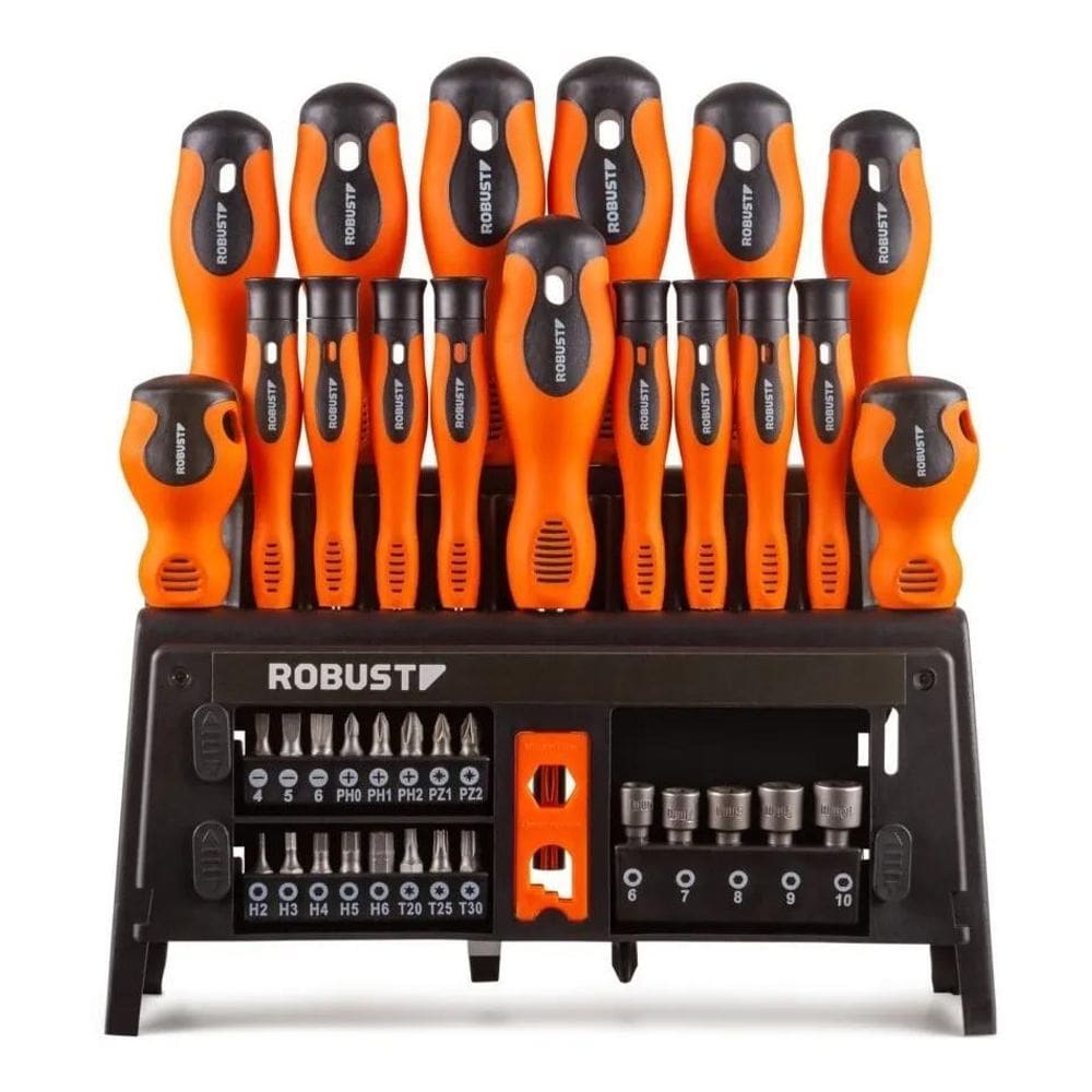 2X Jogo Chaves De Fenda, Bits E Soquetes 39 Pç Robust Gedore