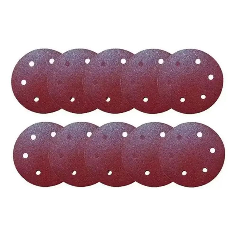 2X Kit Com 10 Lixas 225Mm Grão 60 Para Lixadeira Girafa