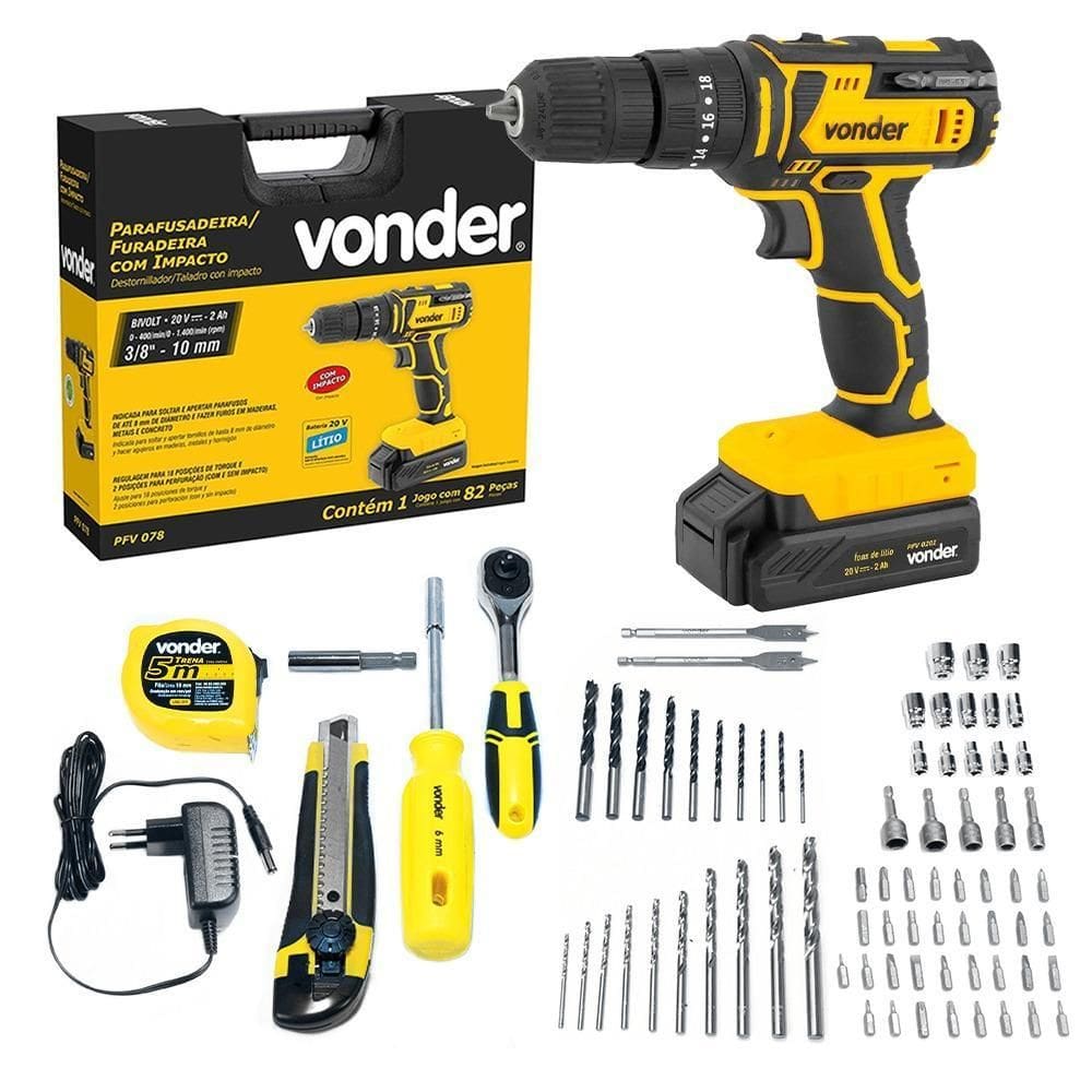 Furadeira Parafusadeira De Impacto - Vonder 110V/220V