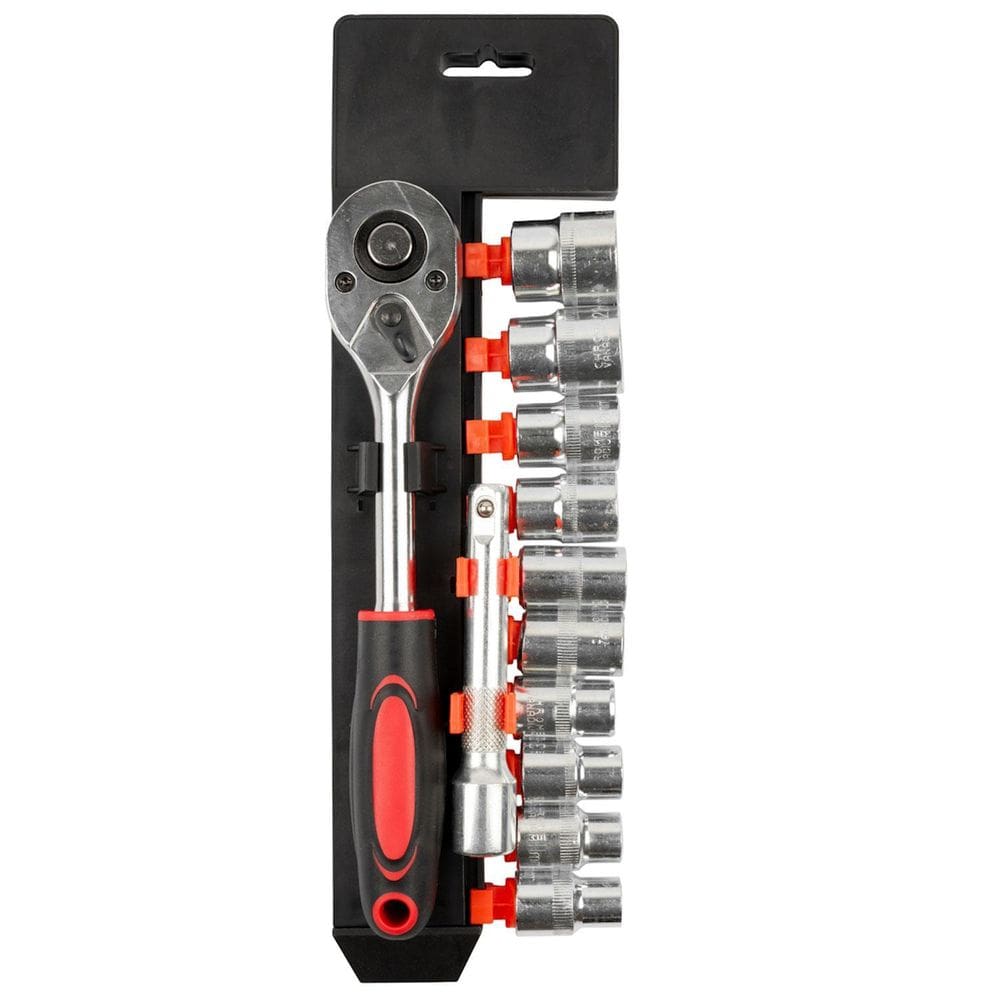 Kit Soquetes Com Catraca 1/2 Extensão 12 Peças