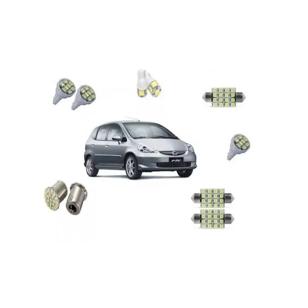 Kit Lâmpadas Led Honda Fit 04/15 Blue Lion