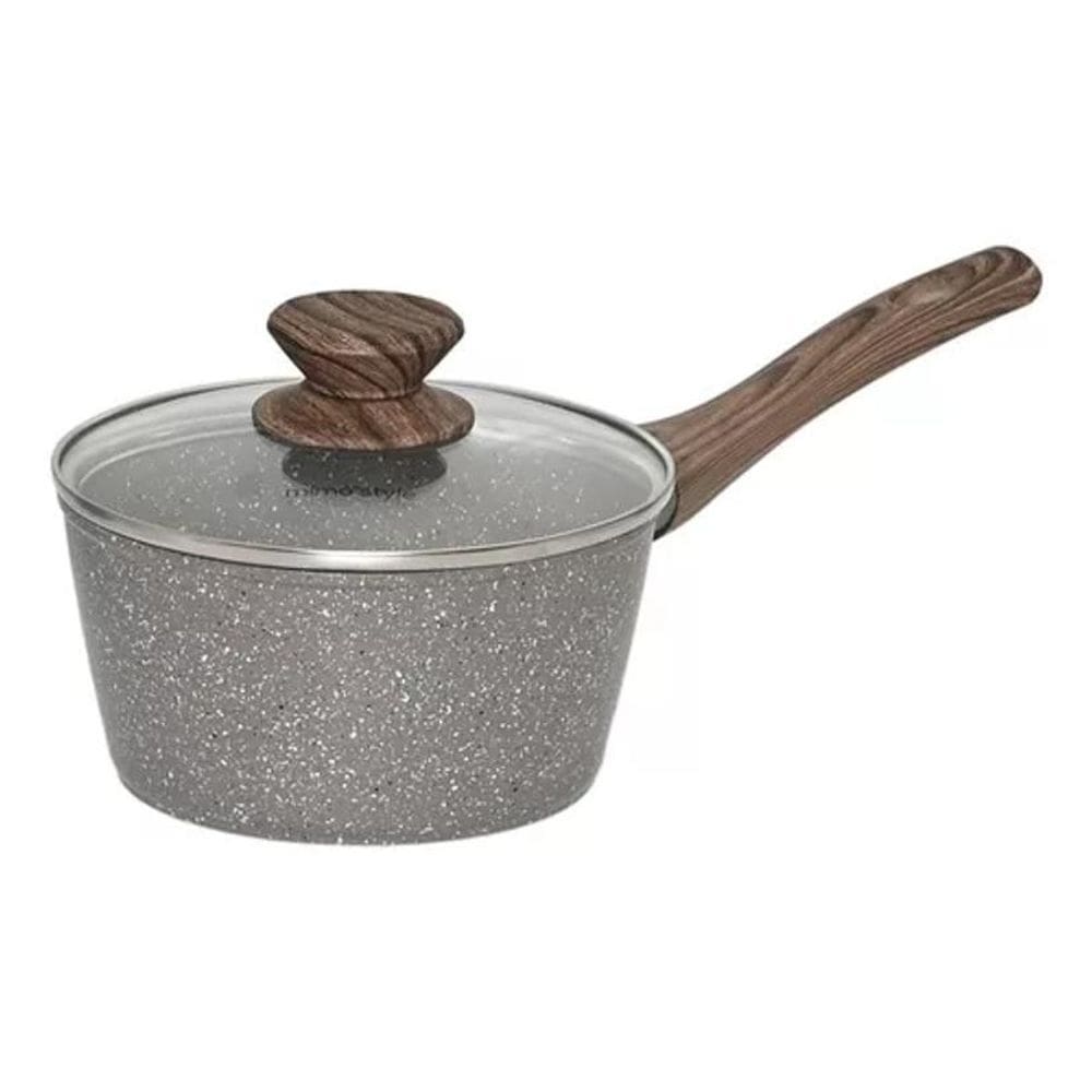 Panela De Inducao Ceramica Antiaderente 16Cm Com Tampa Vidro