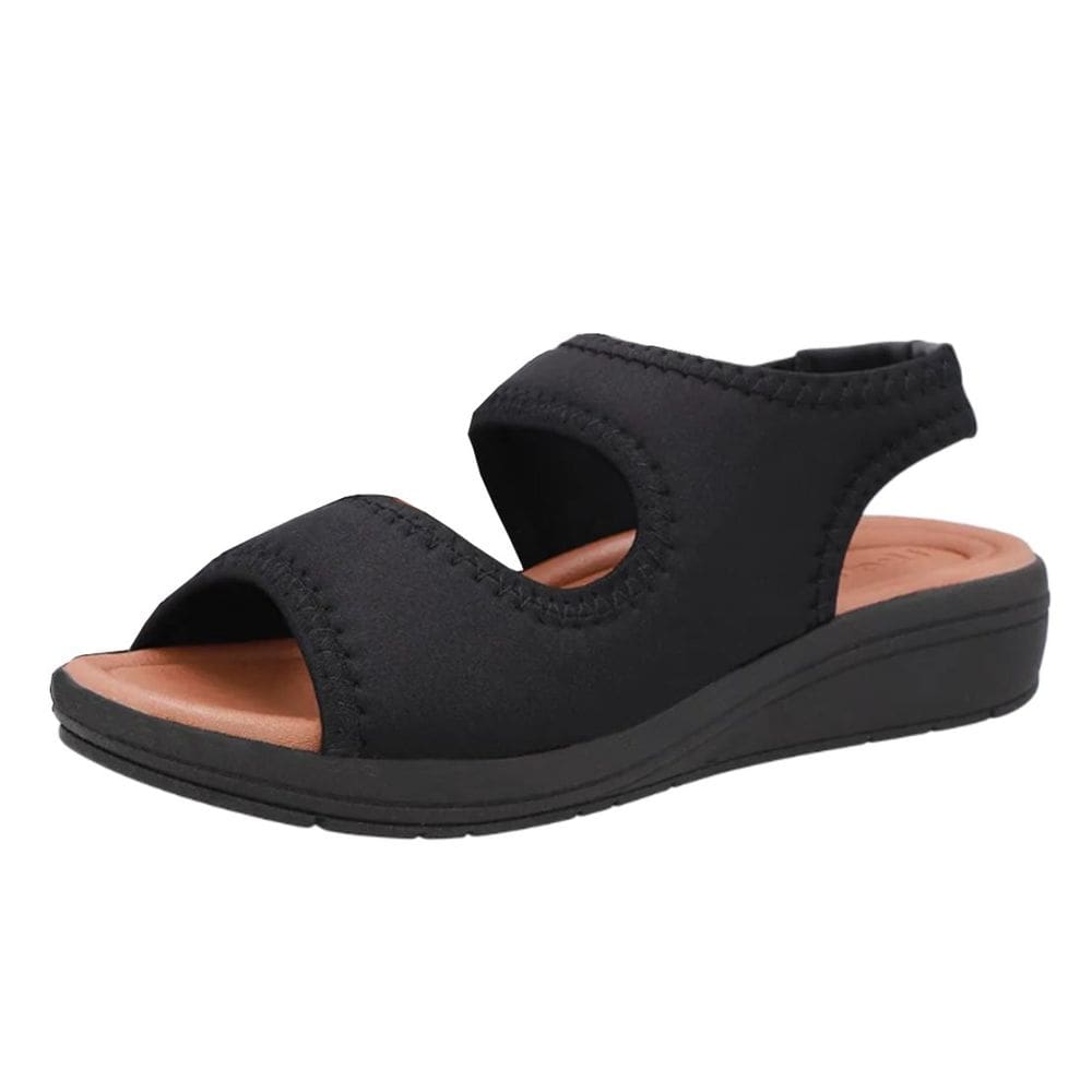 Sandalia Feminina Anabela Baixa Facil Calce Macia Usaflex