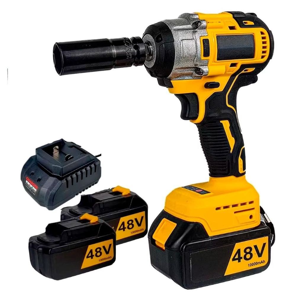 Furadeira Elétrica E Chave Impacto 48V Soquetes