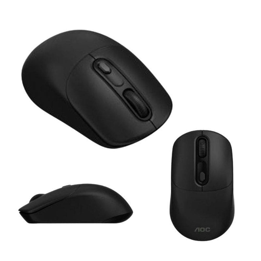 Mouse Óptico Aoc Sem Fio 1200 Dpi Preto Wireless Ms210