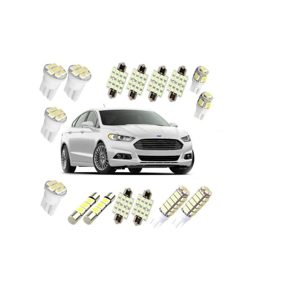 Kit Lampadas Led Ford Fusion 2013 Ate 2018 Super Branca