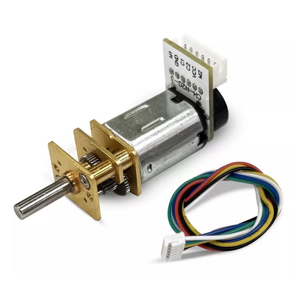Mini Motor Redutor Dc 6V N20 750 Rpm - Com Encoder
