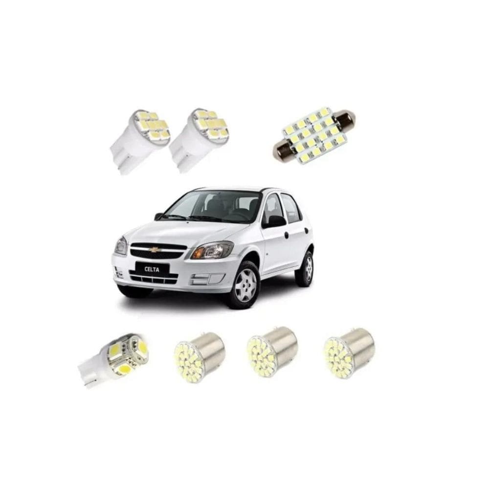Chevrolet Celta Gm Kit Lâmpada Led Prisma Luz Lanterna Teto
