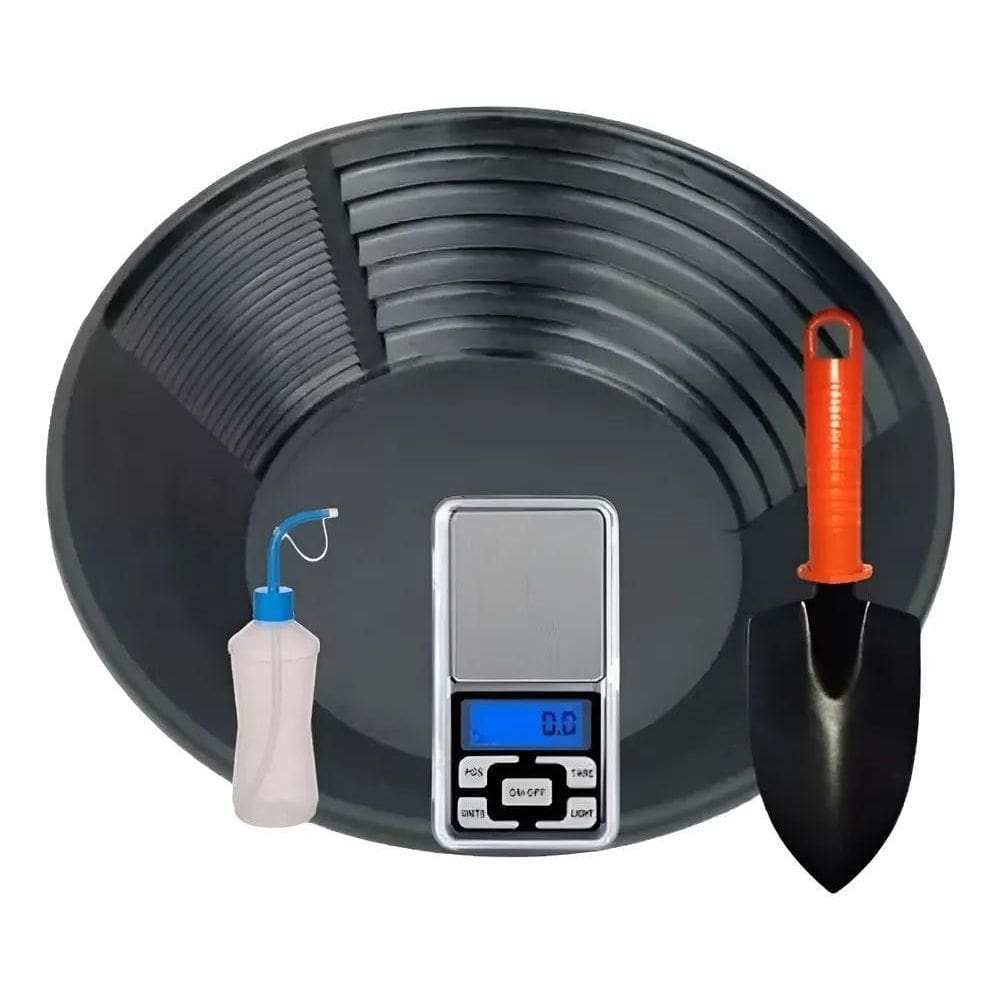 2X Kit Garimpo Bateia Americana + Balança De Precição + Mini