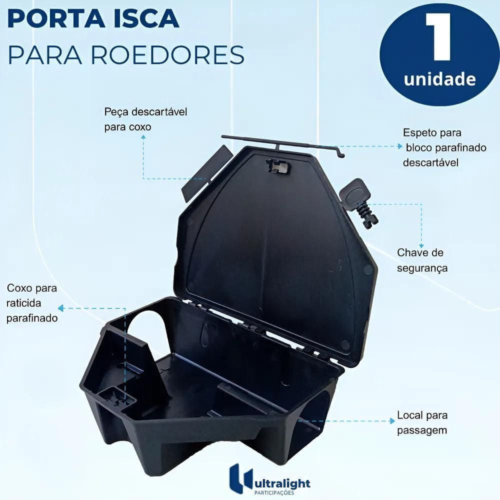 2X Porta Iscas Armadilha Contra Ratos Ratazanas Eficaz Com