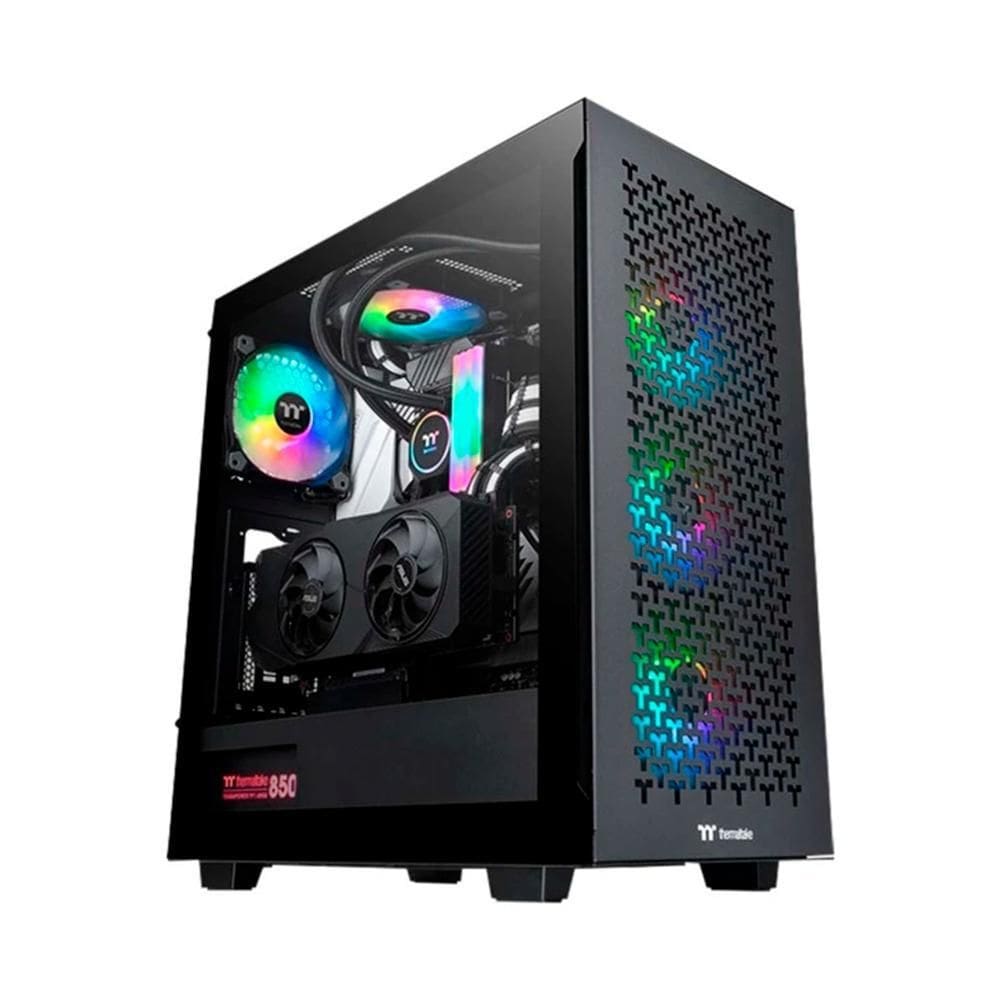 Gabinete Thermaltake V350 Tg Mid Tower Com 4 Fans Argb Preto